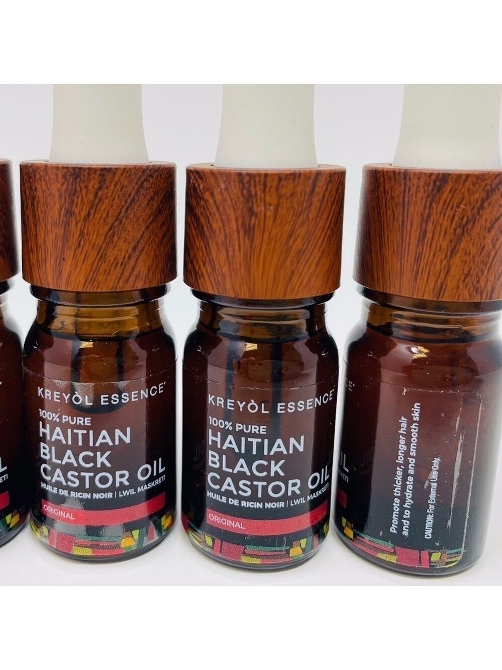 Kreyol Essence Haitian Black Castor Oil .17oz  3 pack
